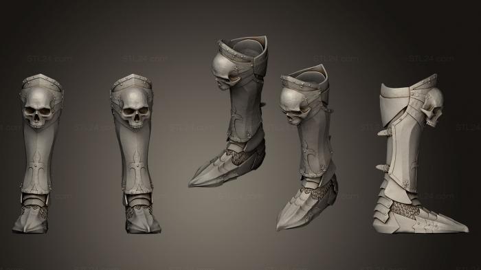 Статуэтки и статуи разные (Бронированная обувь, STKR_0478) 3D модель для ЧПУ станка